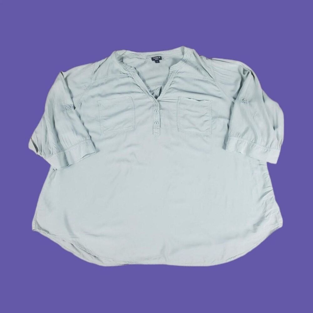 TORRID Harper Georgette Blouse Preppy Office Wear Plus Size